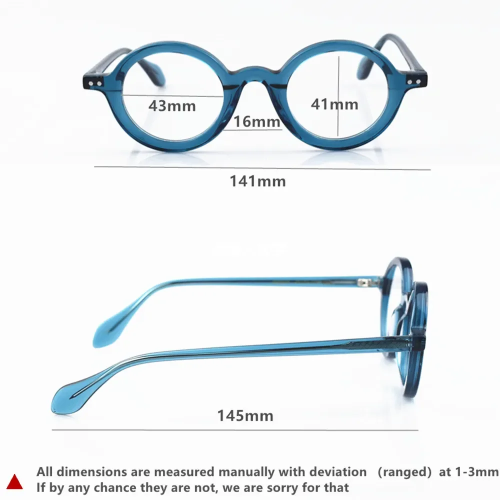 Retro Handmade Eyeglasses Japanese Glasses Frames Round Hip Hop Punk Myopia Eyewear Spectacles Optical Prescription Glasses