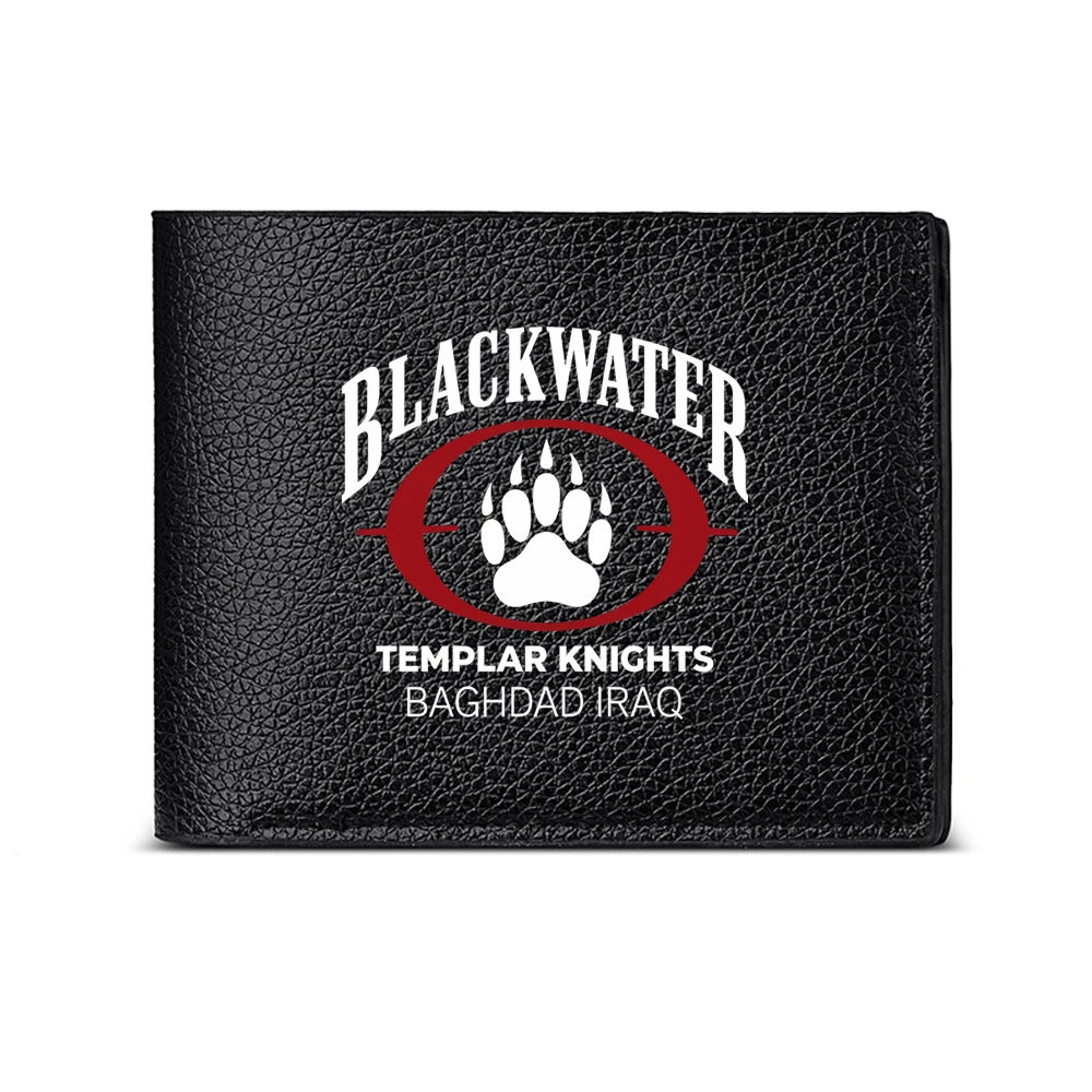 Blackwater Templar Knights Baghdad Iraq Logo Wallet Card Holder Fashion Business Casual Design