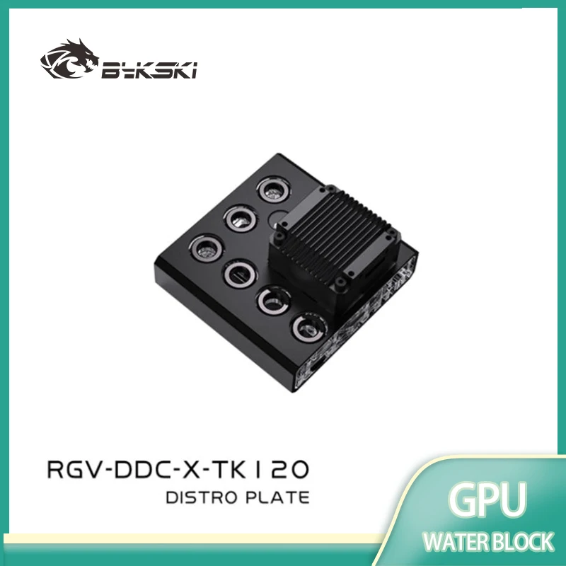 Bykski Acrylic Distro Plate / Board for PC Cooler System Case / Fit Hard Hose Tube / Combo DDC Pump / RGV-DDC-X-TK120/240
