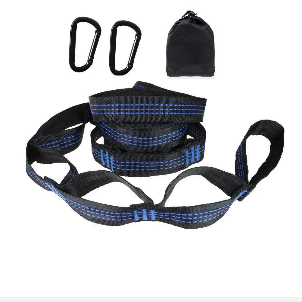 2미터와 2.8미터 조절 가능한 해먹 스트랩 벨트 한 쌍, 고하중 지지