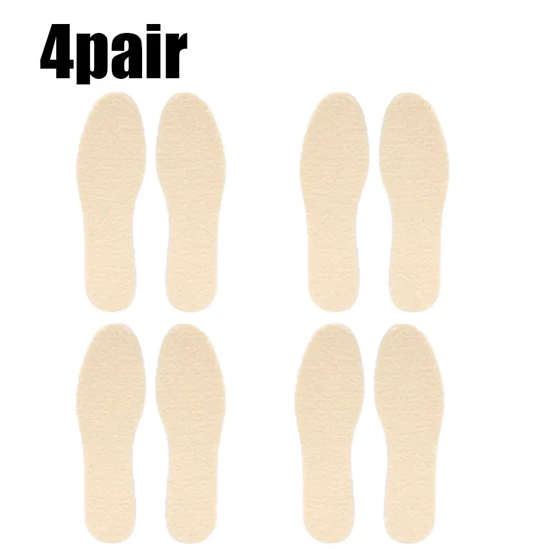 1-6 Paar Natürliche Schafwolle-Einlegesohlen für Schuhe, Warme Verdickte Flauschige Fleece-Einlegesohlen für Herren und Damen, Schneestiefel-Schuhpolster – Detail 13