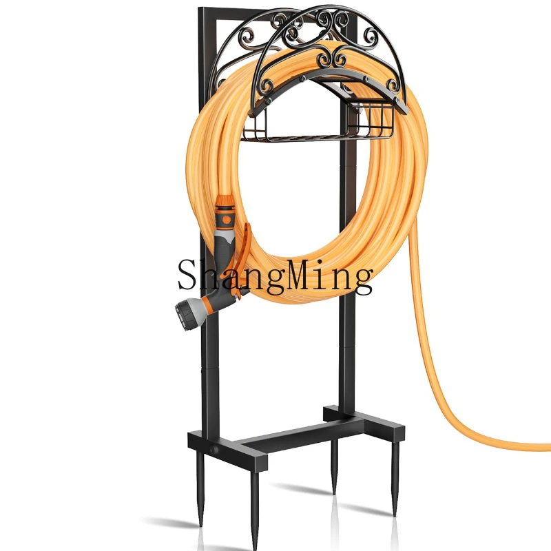 

FG Garden Water Pipe Support Metal Hose Hanger Outdoor Removable Water Pipe Storage Rack Ground Plug Independent Hanger