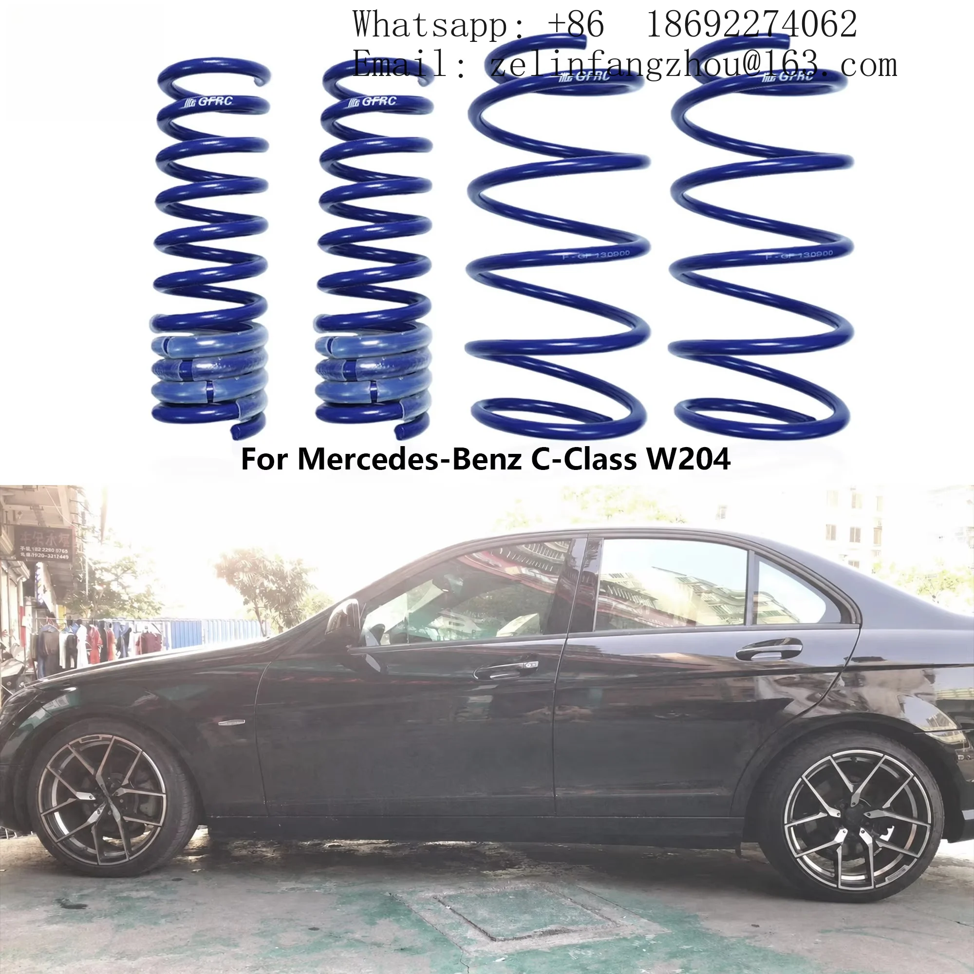 GFRC Lowering Springs Suspension Kit for Mercedes Benz C-Class W204 2007-2014 Front Rear Sport Coil Springs Performance