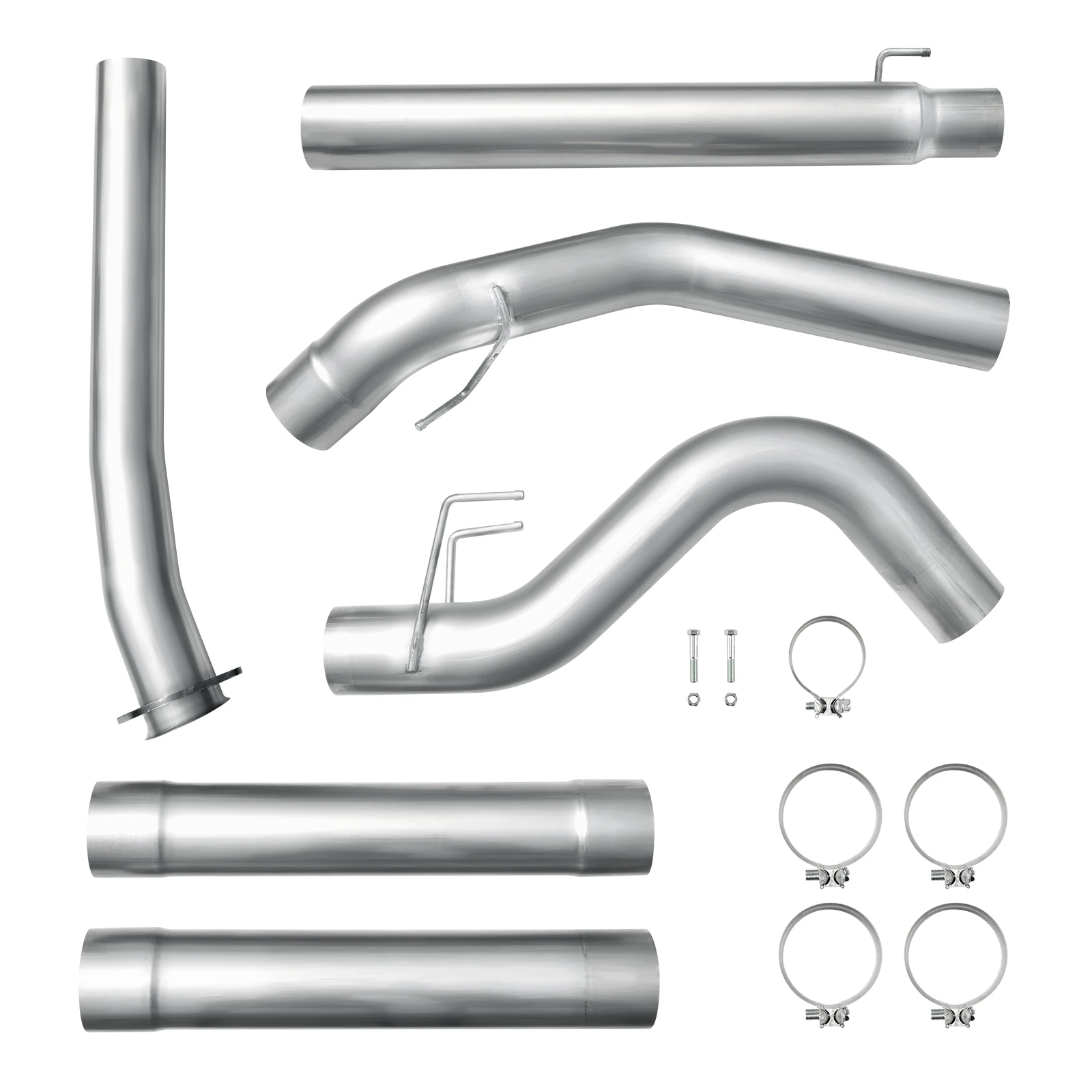

SJ-002g---5" High Quality 6.7L Powerstroke Downpipe Rolled-Edge Pipe Exhaust Pipe System for 2011-2022 Ford
