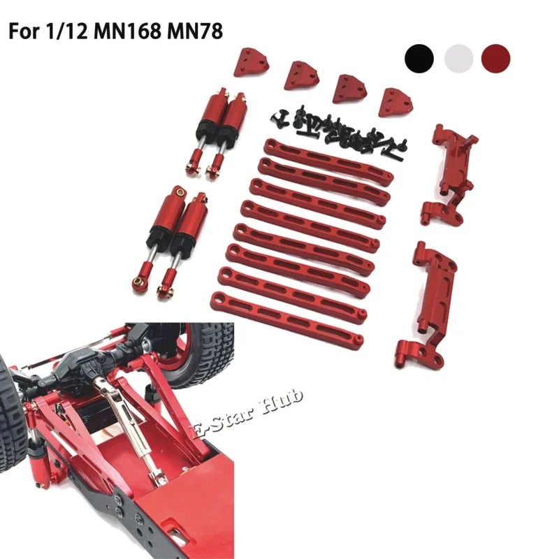 โครงเหล็กยึดเบาะนั่งสำหรับ1/12 MN168 MN78 OP ชุดชิ้นส่วนอัพเกรดโลหะชุดชิ้นส่วนรถตีนตะขาบรุ่น RC