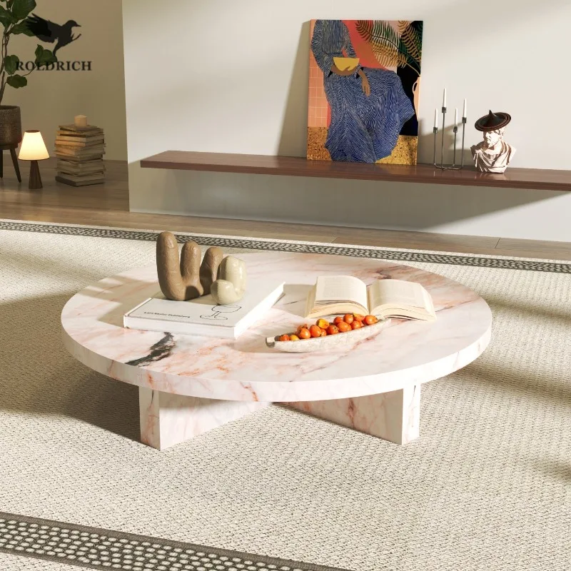 Round Modern Side Table Luxury Decoration Living Room Designer Moving Writing Coffee Table Dinner Couchtisch Trendy Furniture