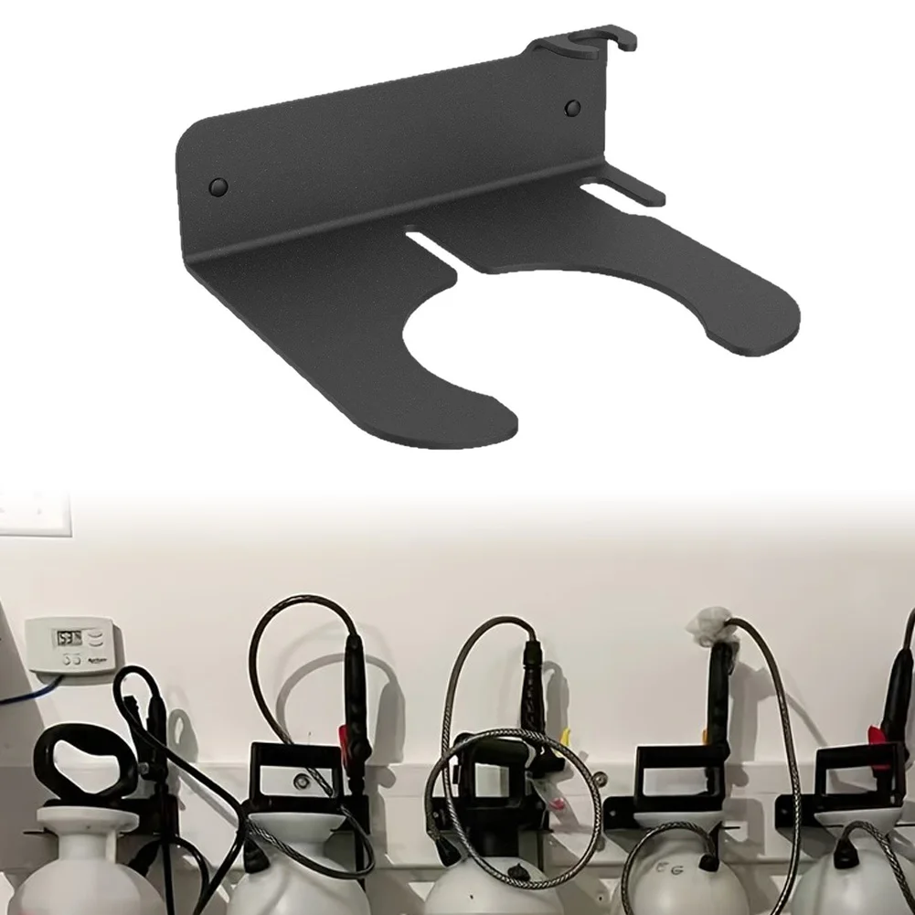 1pc For Metal Garden Pump Sprayer Stand - Organize Your Tool Rack Black Garden Sprayer Rack 16.8*4.8*14.3CM