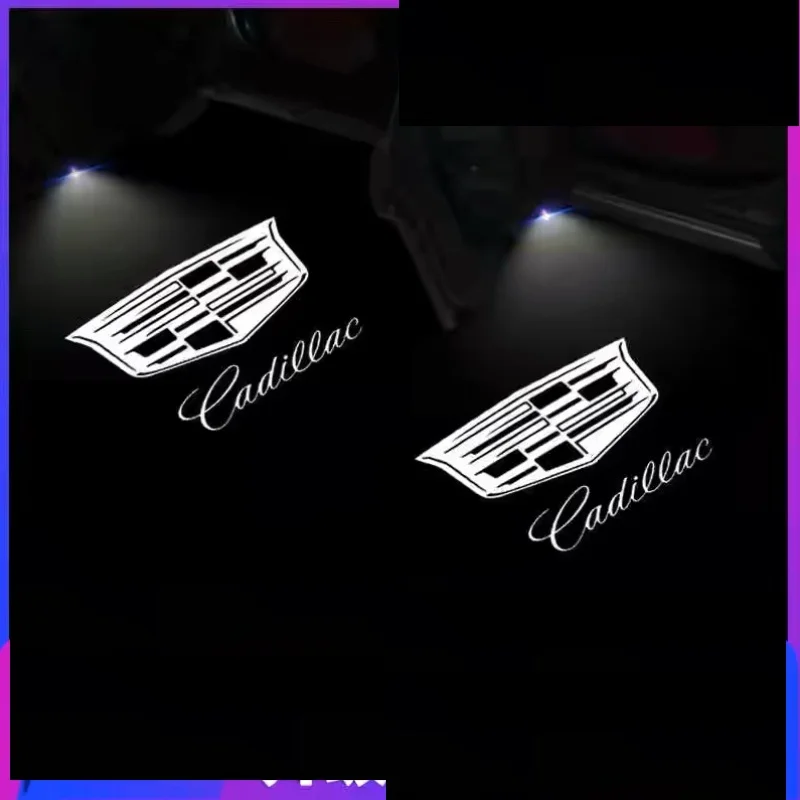 2PCS Led Car Ghost Shadow Welcome Door Lights For Cadillac SRX XT4 XT5 XT6 ATS XTS CTS CT6 Laser Logo Projector Lamps