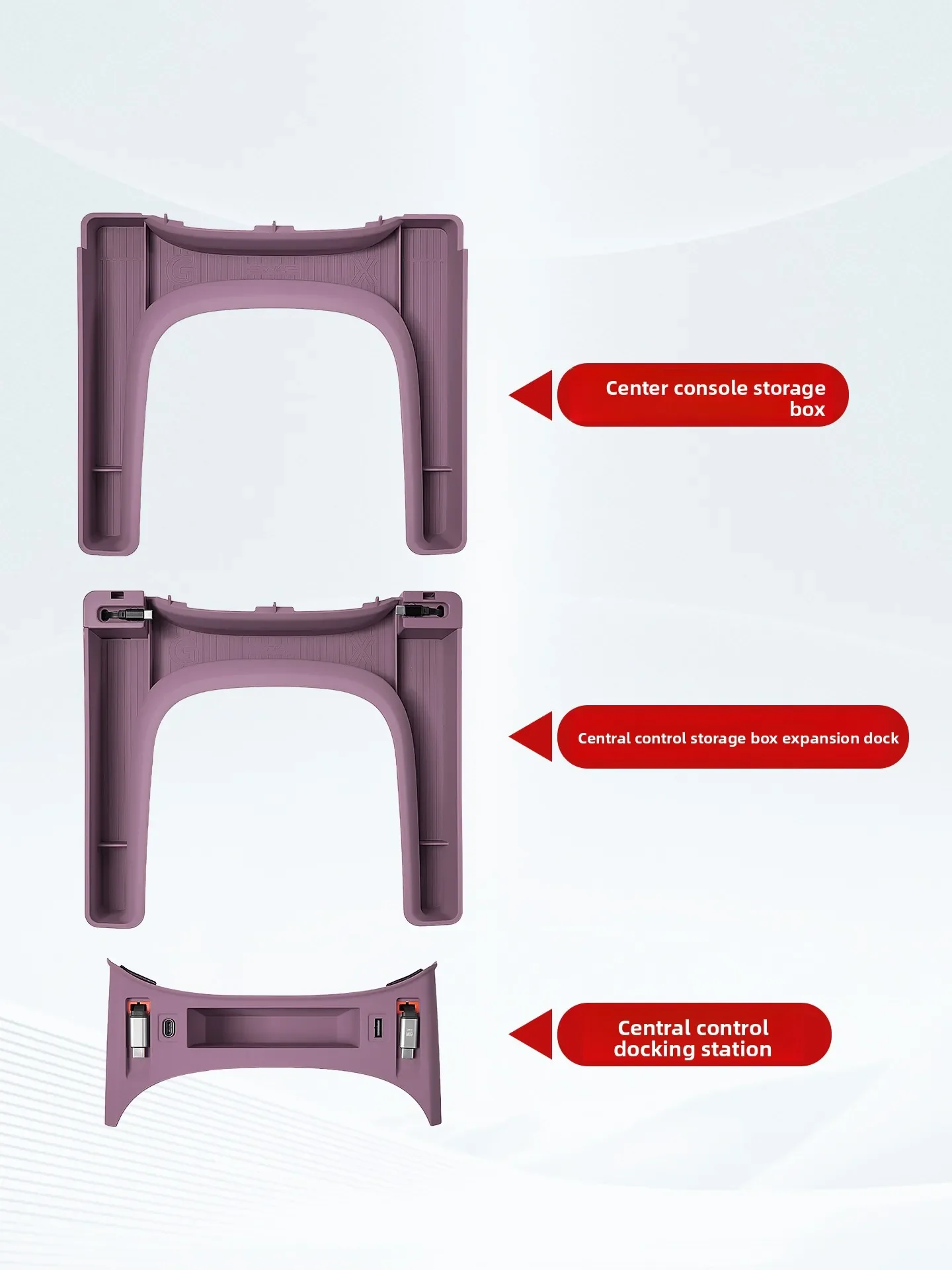 For XPeng GX 2026 Center Console Expansion Dock 120W Fast Charging ABS Wear-Resistant Interior Modification Accessory