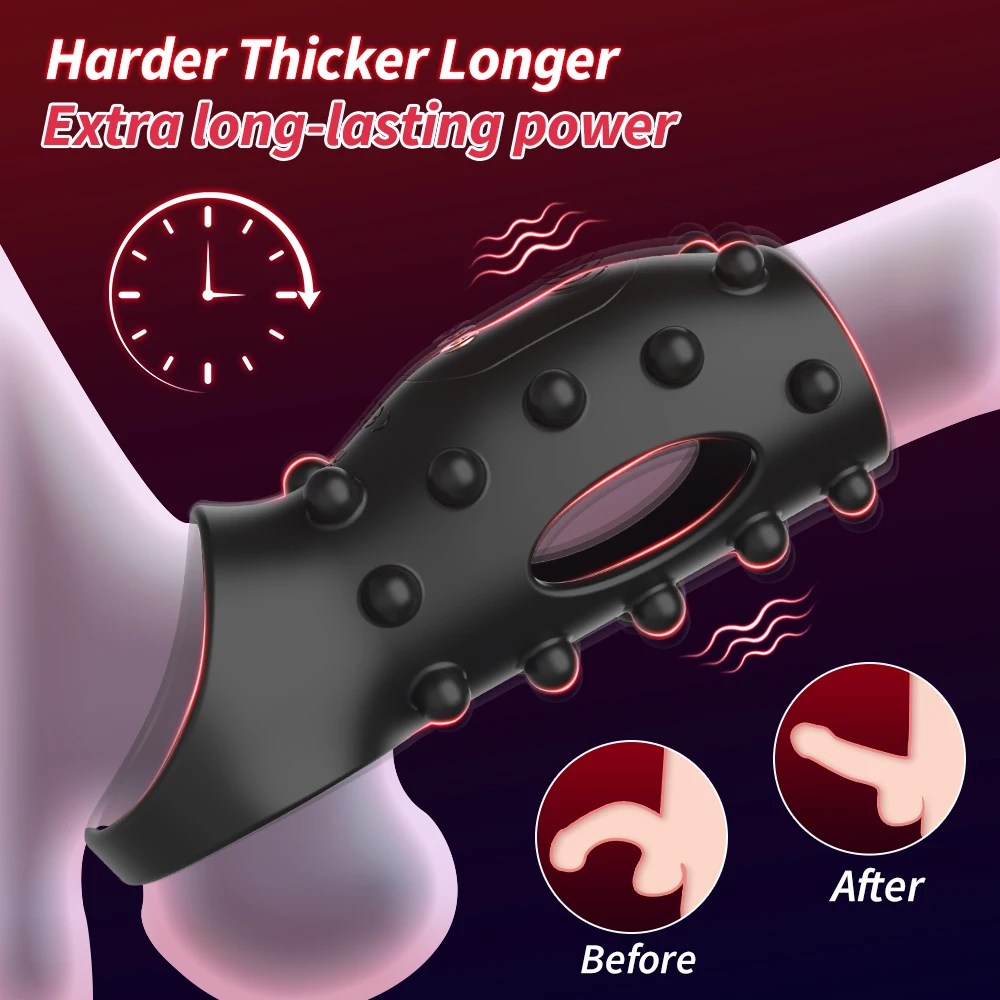 يمكن ارتداؤها كم للقضيب خاتم الديك هزاز الجنس لعب للبالغين تهتز خواتم القضيب تأخير المدرب محفز الرجال ألعاب مثيرة #5