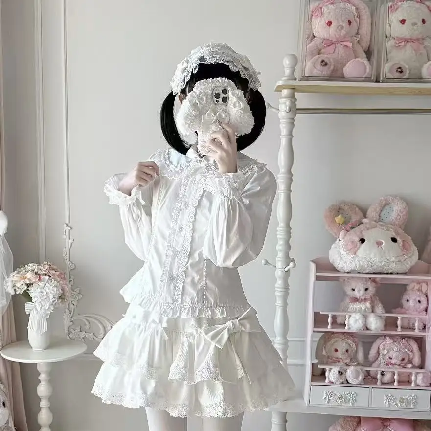 

Japan Bear Bubble Doll Collar Inner Shirt Lolita Versatile Style 2025 New