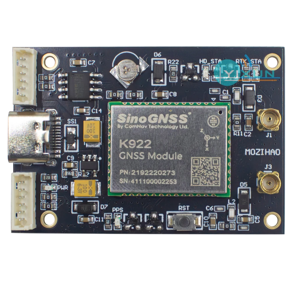 

Sino-K922 Модуль GNSS RTK Плата направленного позиционирования Инерционное измерение Высокоточная базовая станция FPV БПЛА Замена UM982