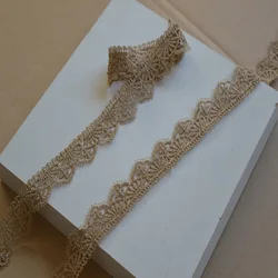 5YDS,10YDS/LOT 2.8CM Wedding Dress Fluorescent Lace Applique Gold Thread Embroidery Lace Accessories Trim 2020031905SOMELACE