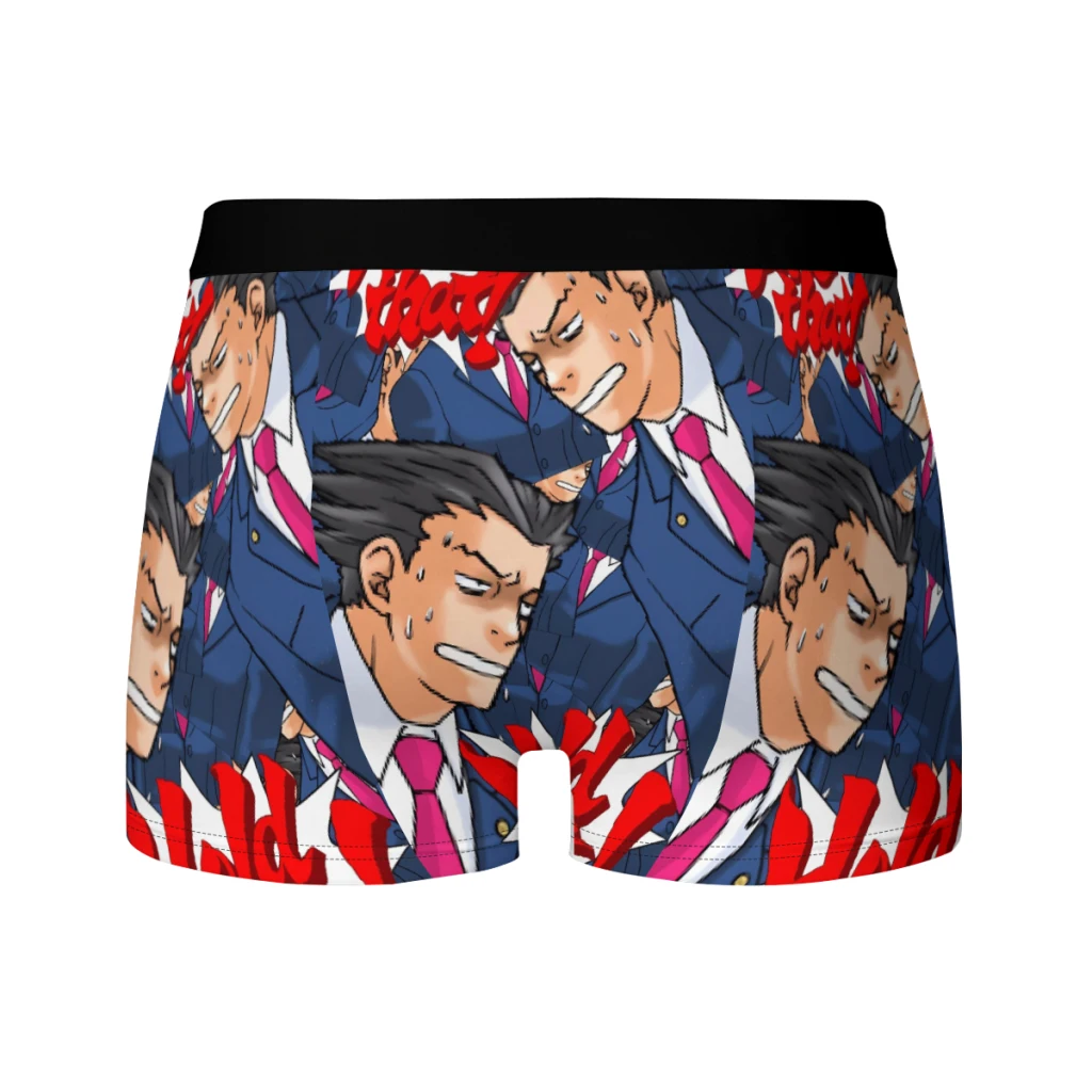 Ace Attorney Milk Silk Man Underwear Boxer Men Underpants Men's Panties Boxers Shorts