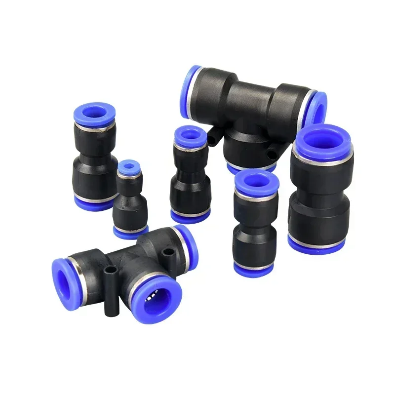 Pneumatic fittings PY/PU/PV/PE/HVFF/SA water pipes and pipe connectors direct thrust 4 to 12mm/ PU plastic hose quick couplings