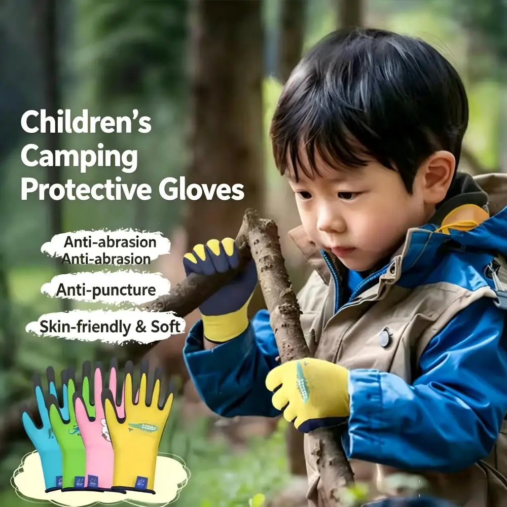 Children's outdoor protective gloves for cut protection, mountain climbing, rock climbing, beachcombing, cycling, gardening, pet