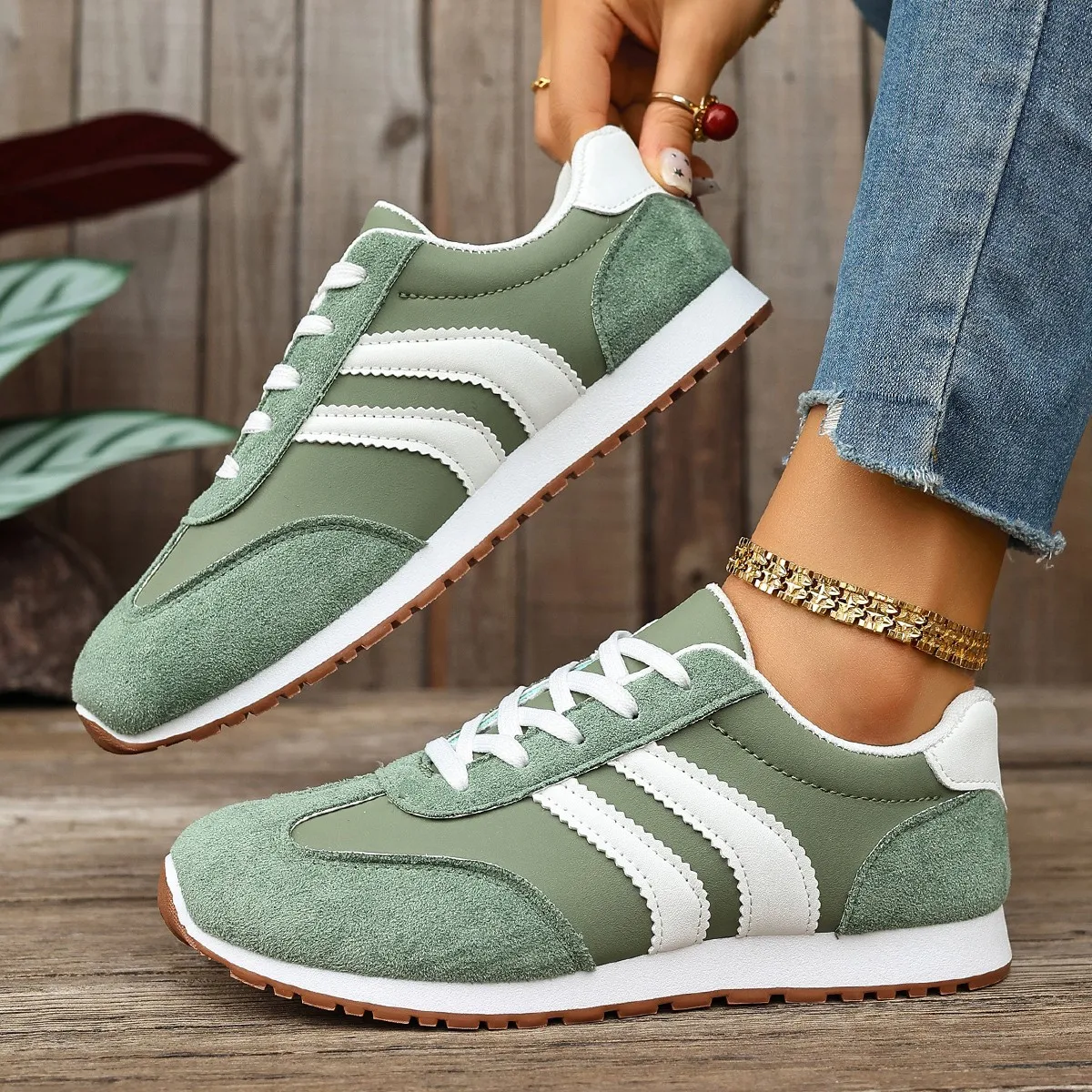 Modische Atmungsaktive Damen-Sportschuhe 2026 Herbst Leichte Freizeitsneaker Übergrößen Bequeme Rutschfeste Laufschuhe – Detail 3