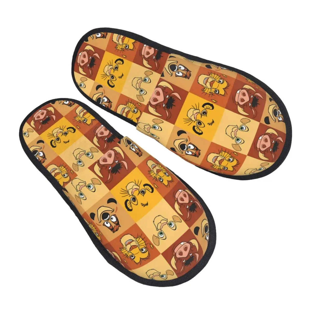 

Custom The Lion King Guest Slippers for Hotel Women Cartoons House Slipper