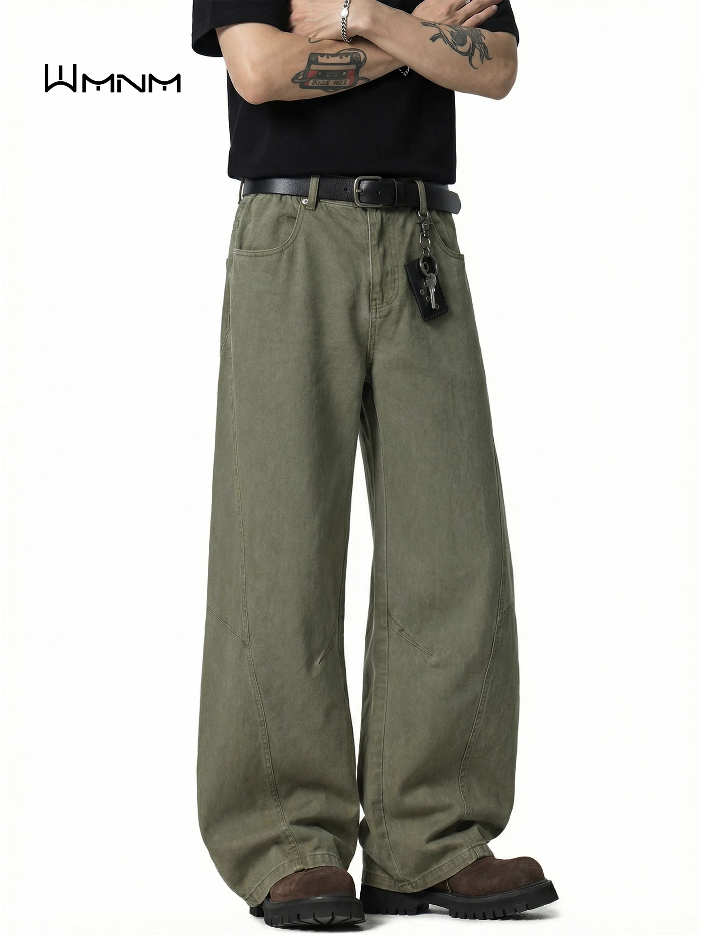 

American Retro Military een Work Pants Men's New 2026 CleanFit Casual Wide Leg Long Trousers Knife Design Cotton Blend