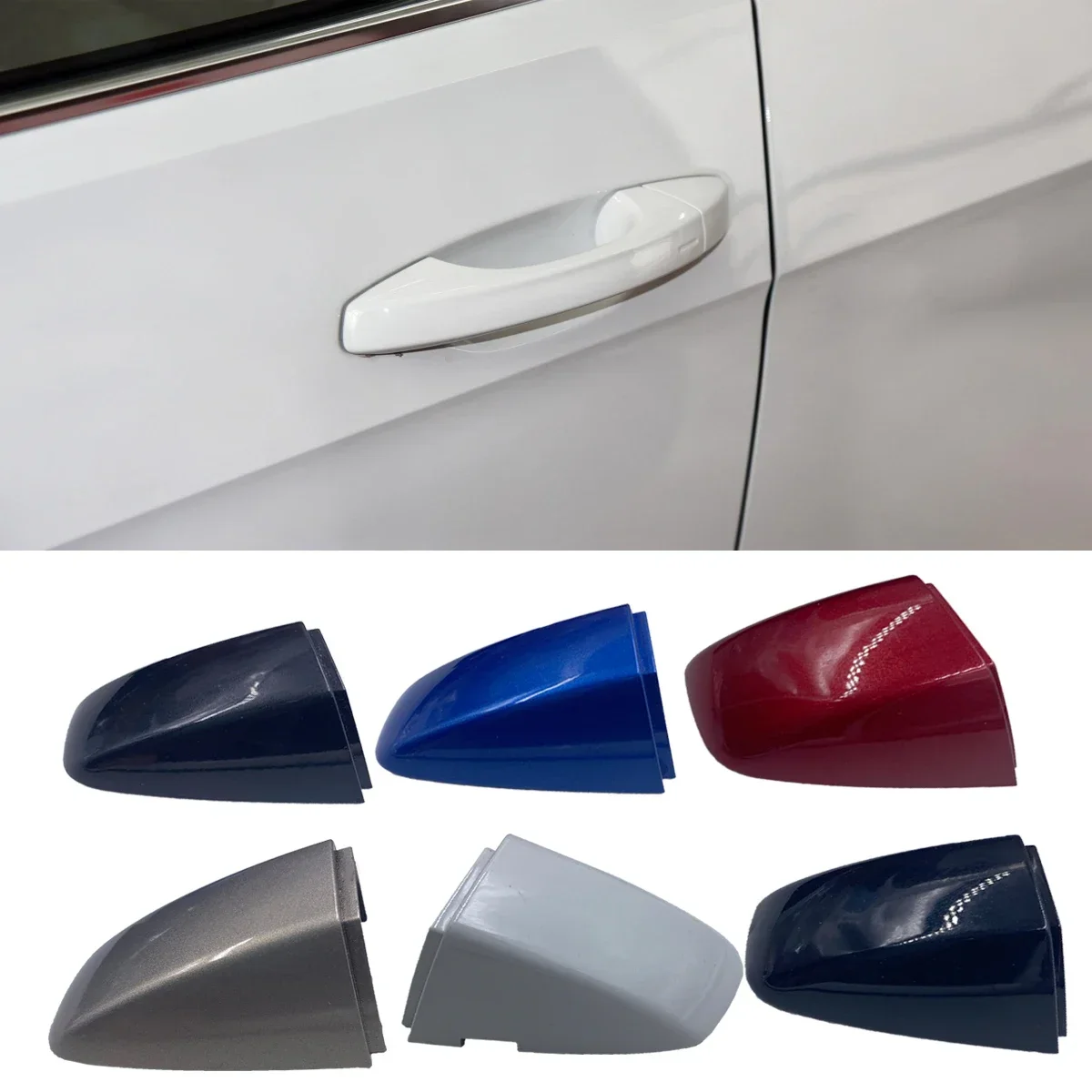 

GEFENSI Front Left Exterior Door Handle Cap Cover For VW Golf 7 MK7 GTI T-Roc Taos Arteon Skoda Octavia 3 A7 Superb Mk3 Kodiaq 5