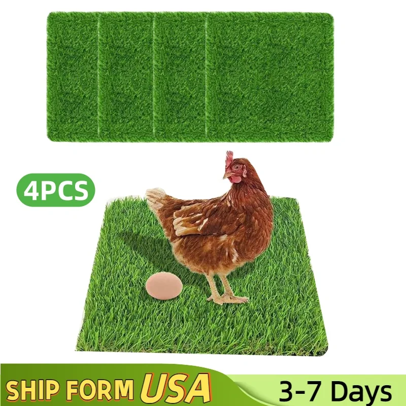 

4pcs artificial turf can be reused, suitable for pet urination, egg/duck egg protection mat, backyard lawn carpet door mat
