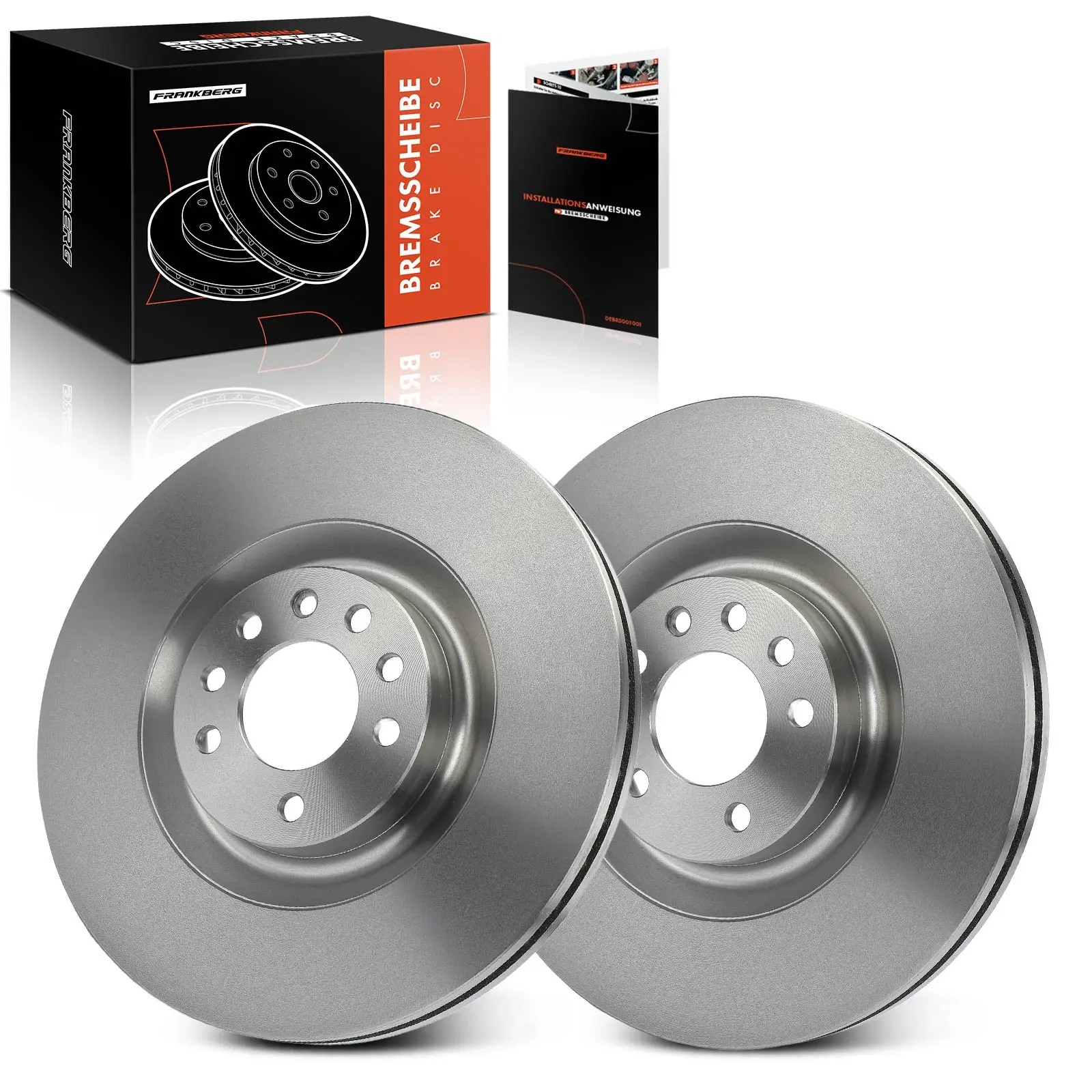 Frankberg 2x Remschijf Achteras Links Rechts voor Opel Vectra C Z02 Saab 9-3 Cadillac BLS 93188445 569154