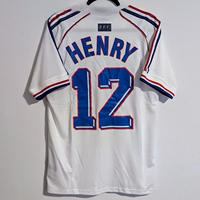 2025 New Printed T-shirt Super Cool 3D Printing Design Sports Thierry Henry 1998 World Cup Away Retro Jersey Men's Leisure Casua