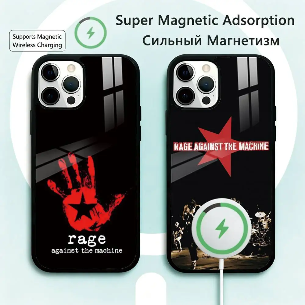 

Powerful R-Rage A-Against Phone Case For iPhone17,16,15,14,13,12,11 Plus,Pro Magnetic Supports Magnetic Wireless Charging