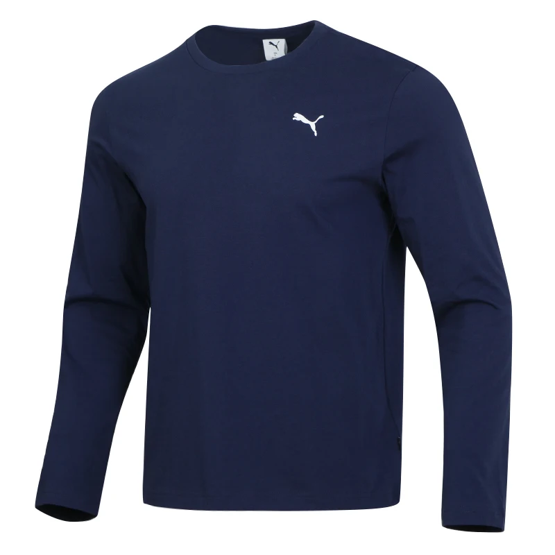 

Футболка Puma с длинными рукавами, мужская спортивная повседневная одежда, свободная базовая рубашка, модный топ с круглым вырезом, тонкий свитшот 691343-06