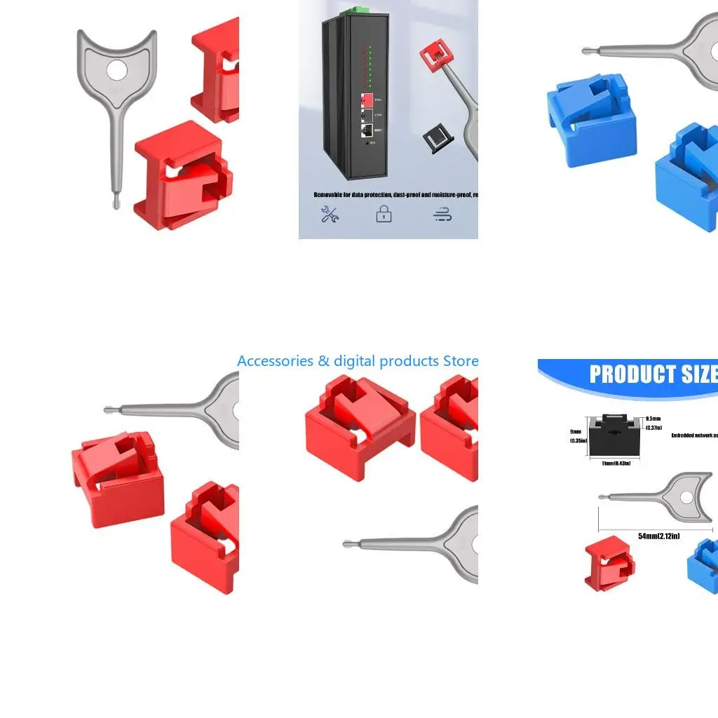 77JD Physical RJ45 Port Lock Cover Protector for Workstations Networking Protections