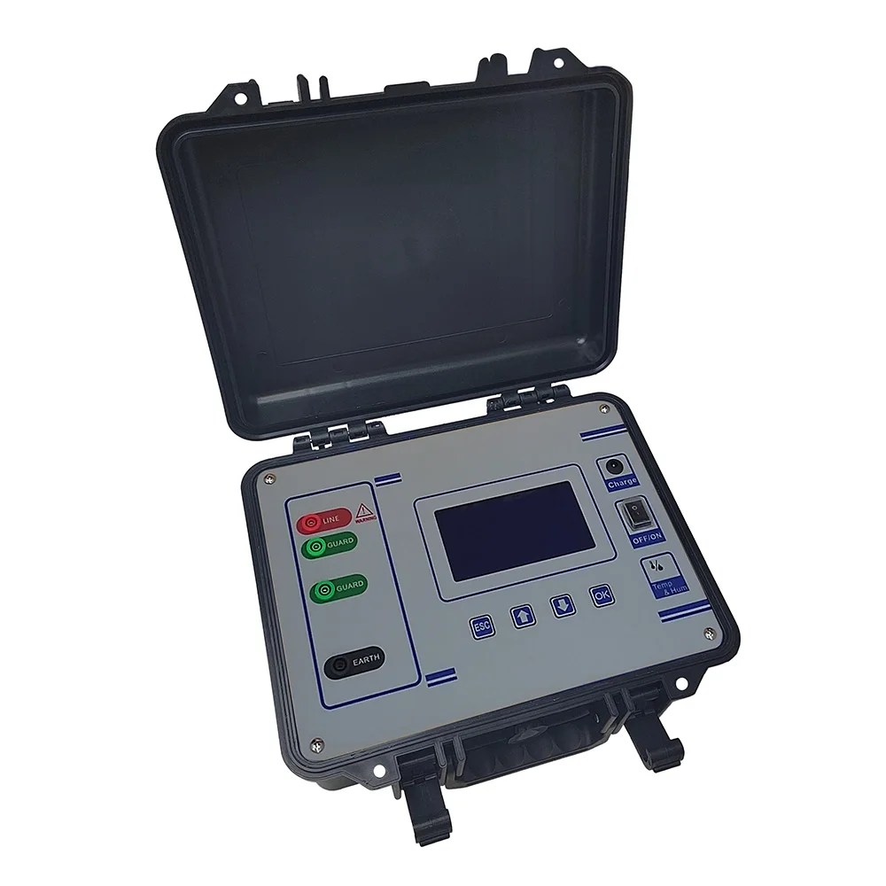 

Цифровой измеритель сопротивления изоляции с цветным ЖК-экраном 5 кВ, мегомметр, высоковольтный измеритель сопротивления изоляции, хранит 60 данных