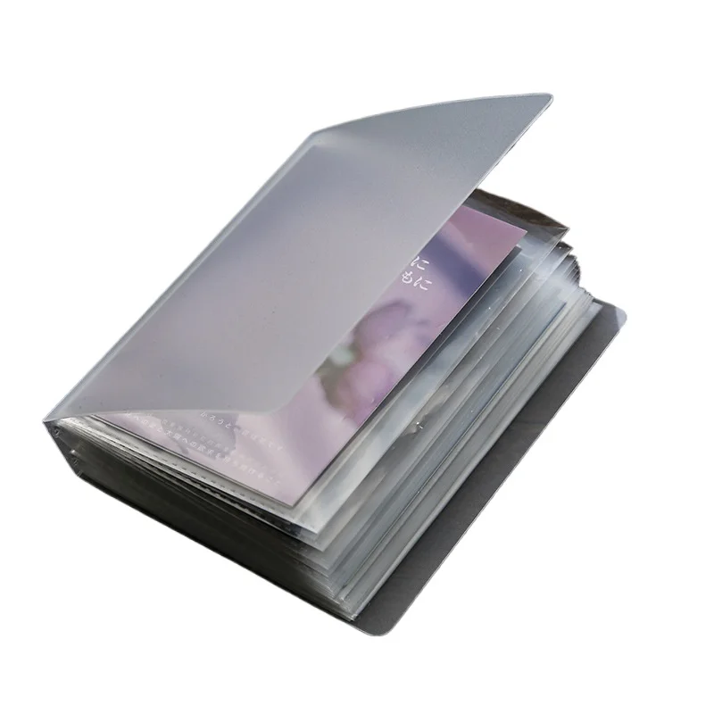 40pcs/book A6 Storage Booklet Simple Large-Capacity Waterproof Photo Storage Book High Quality PP Material