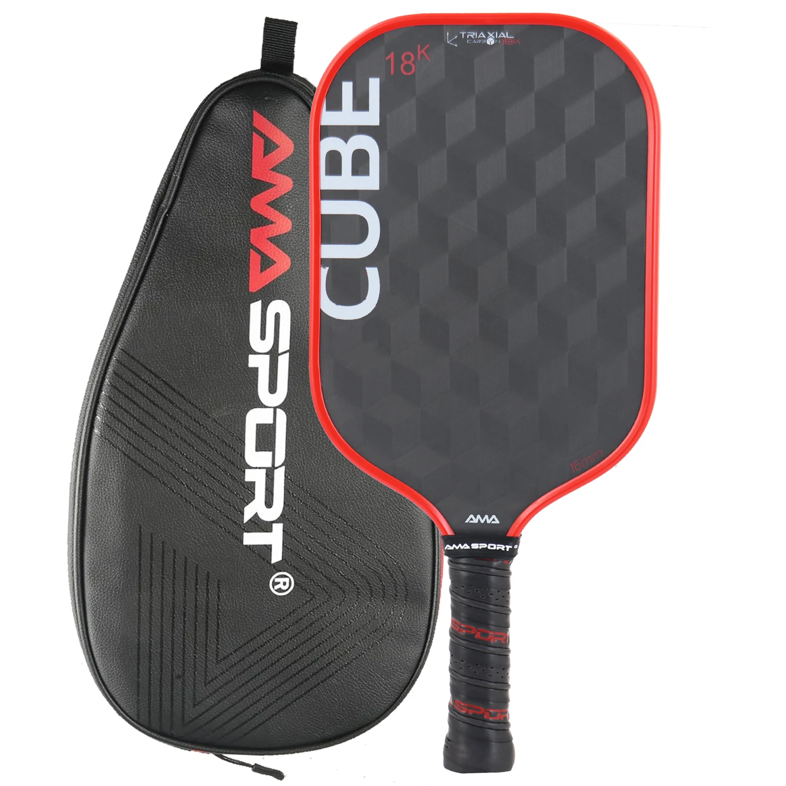 AMASPORT 18K Pickleball Paddle , Thermoformed Advanced Aerodynamic Pickleball Racket, Professional Performance Paddle for Play
