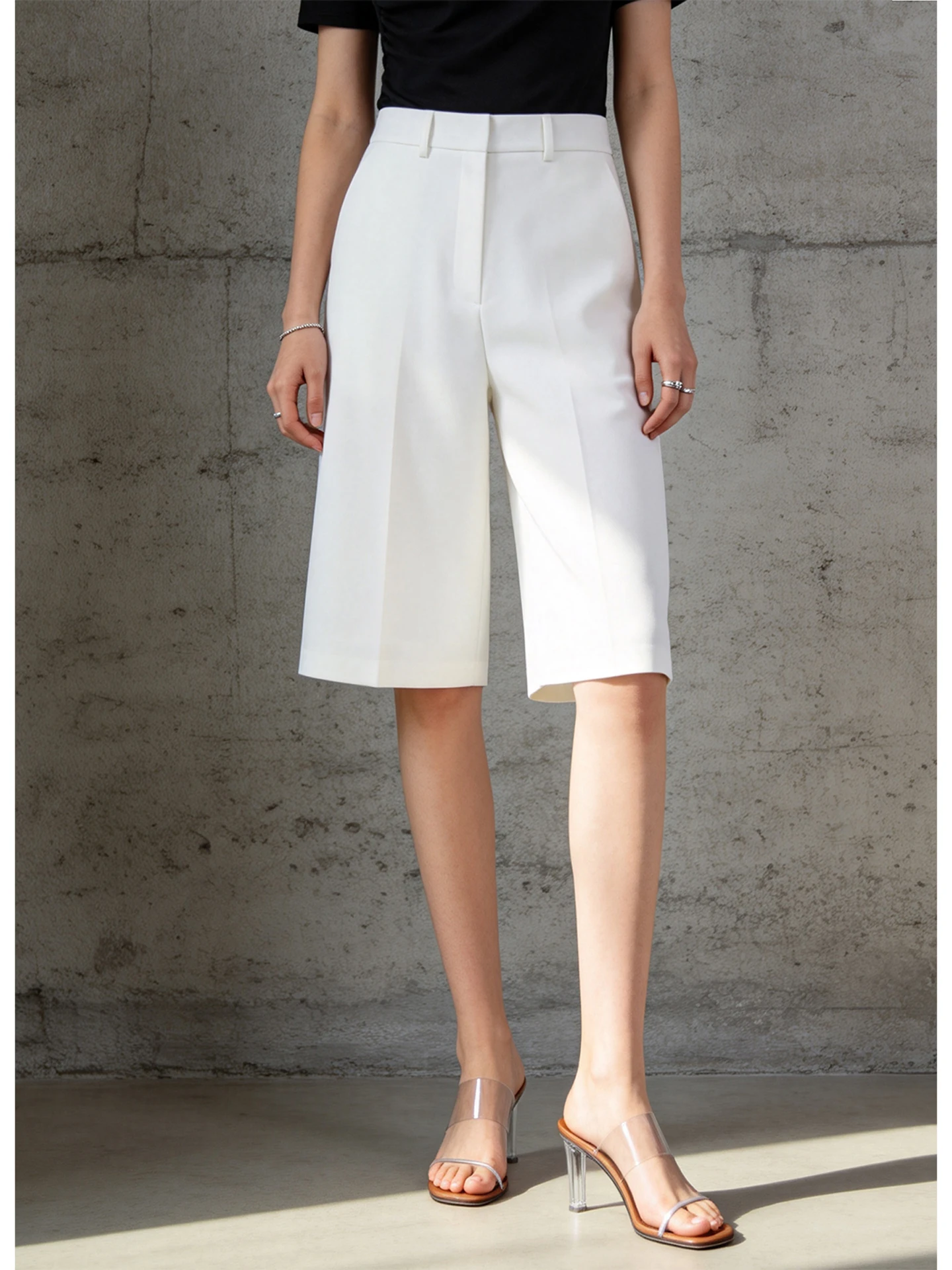 High Waist A-Line Casual Pants Women's Commuter Style Slimming Straight Leg Trousers Summer Fashion plus Size Polyester Fiber