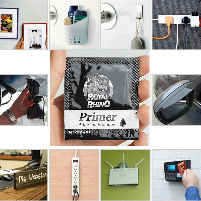 4/100pcs Primer Adhäsion promotor beutel Vlies-Tücher für doppelseitige Klebeband verstärker Autozubehör klebriger Hilfs kleber – Detail 1