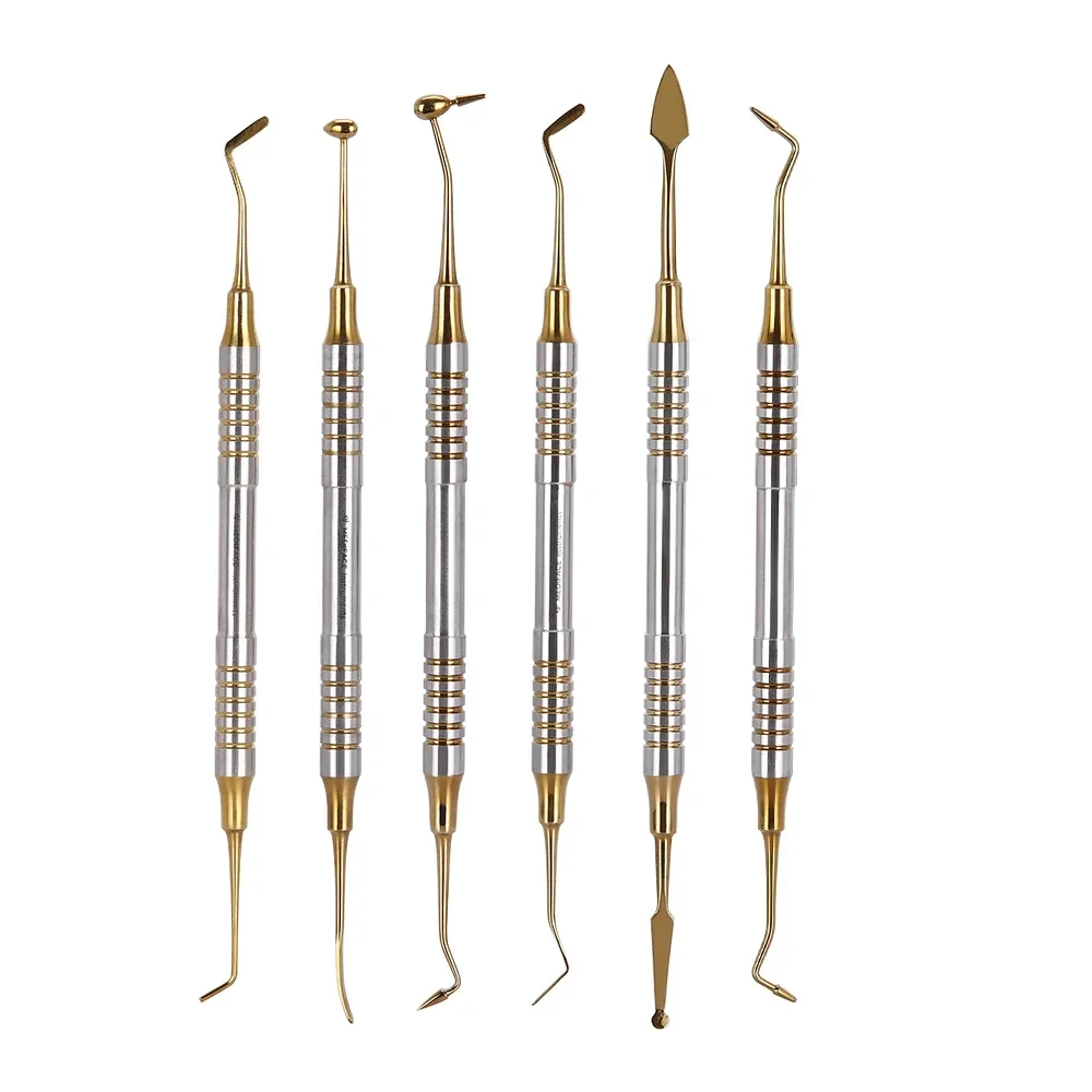 

6pcs/Set Dental Resin Filler Kit: Composite Filling Aesthetic Repair Set for Dental Restoration Stainless Steel Titanium Plating