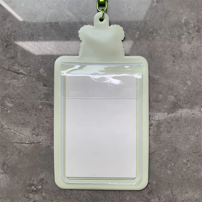 マルモフビヨリ ID カードホルダー漫画クマかわいいかわいいアイドル写真表示 PVC カードケースパスケースバッグキーホルダー