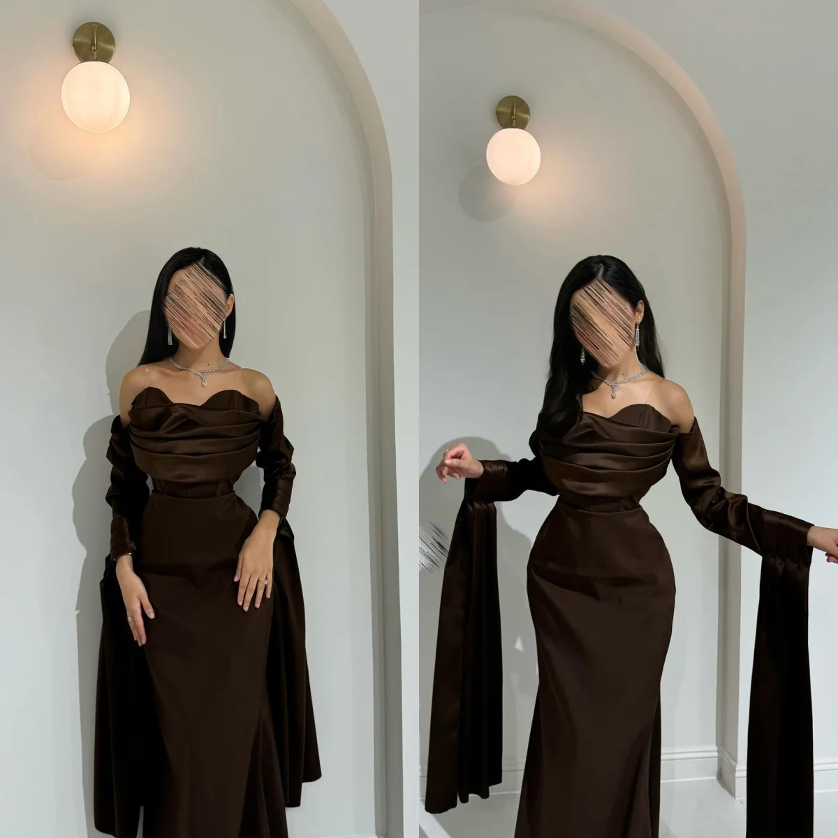 Customized Graceful Sweetheart Off the Shoulder Evening Dress Delicate Ribbons Party Dress Temperament  Mermaid Prom Dress