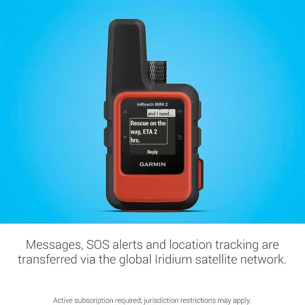 Lightweight and Compact Satellite Communicator, Hiking Handheld, Orange