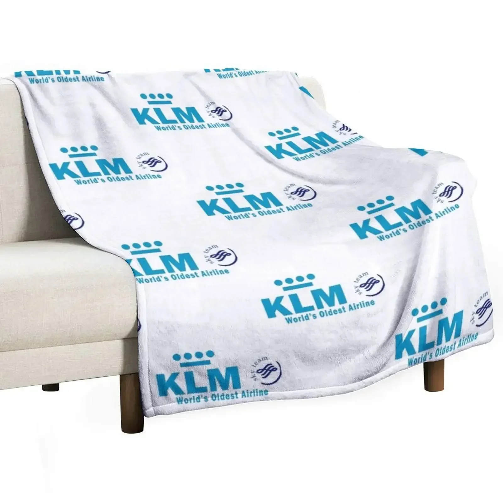 klm airlines Throw Blanket Sofa Flannel Fabric funny gift For Decorative Sofa Baby for babies Blankets