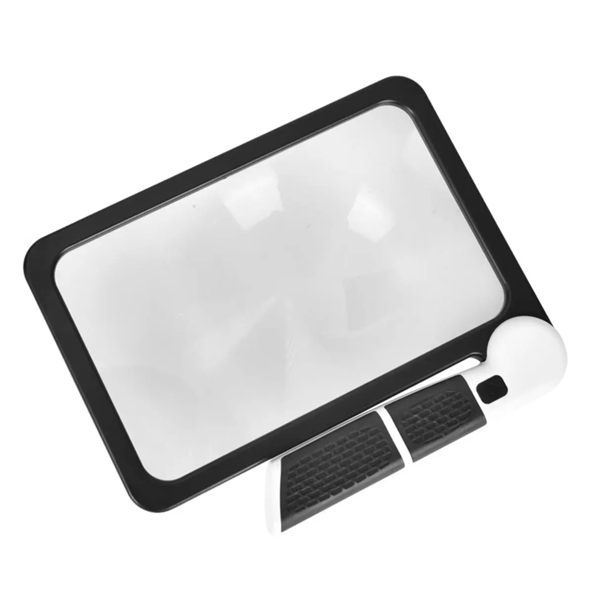 AA80 5X Magnifying Glass with 48 LED Lights Handheld Large Rectangle Reading Magnifier Dimmable