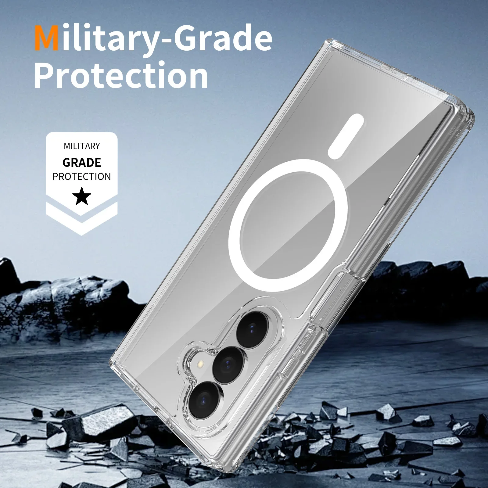 For Samsung Galaxy Z Fold 8 Ultra Case 2 In 1 Clear Hinge Full Shockproof Foldable Phone Protective Cover For Samsung Fold8 Case