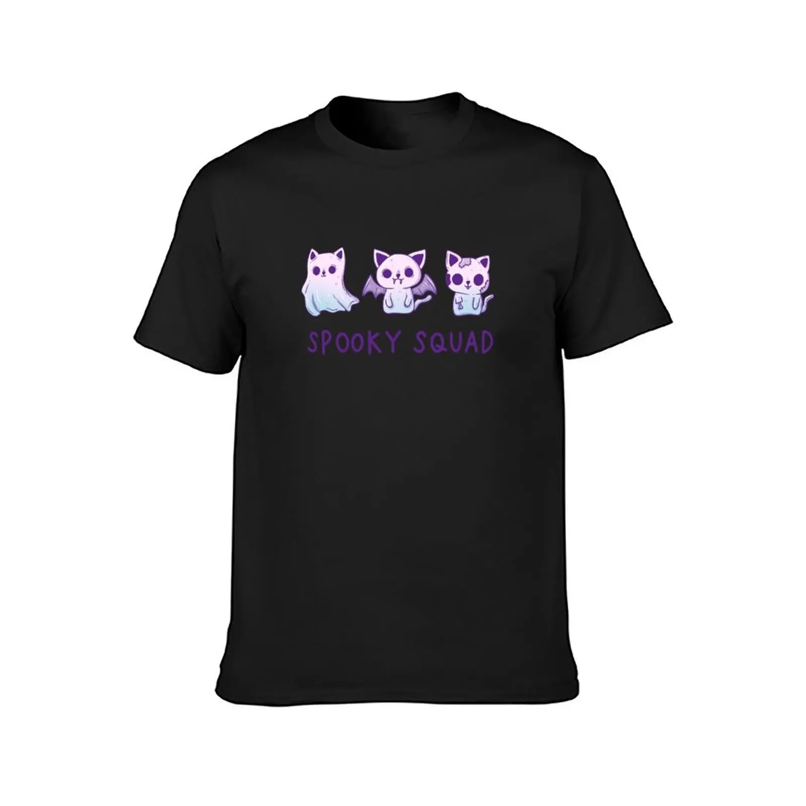 Spooky Squad: Feline Frights T-Shirt animal prinfor boys Short sleeve tee sports fans mens champion t shirts