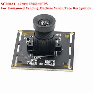 Bilashmart 1080P 60fps Unmanned Vending Machine Camera ModuleSC200AI Sensor 1920x1080 HD Webcam Face RecognitionUSB Drive Free