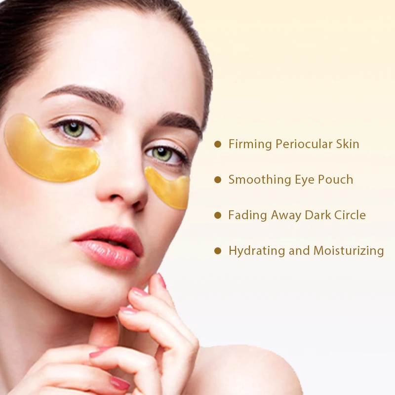 Hydrating Moisturizing Gloden Eye Mask Reduce Laxity Lightening Dark Circles Firming Lifting Eye Care Relieve Fatigue Skincare