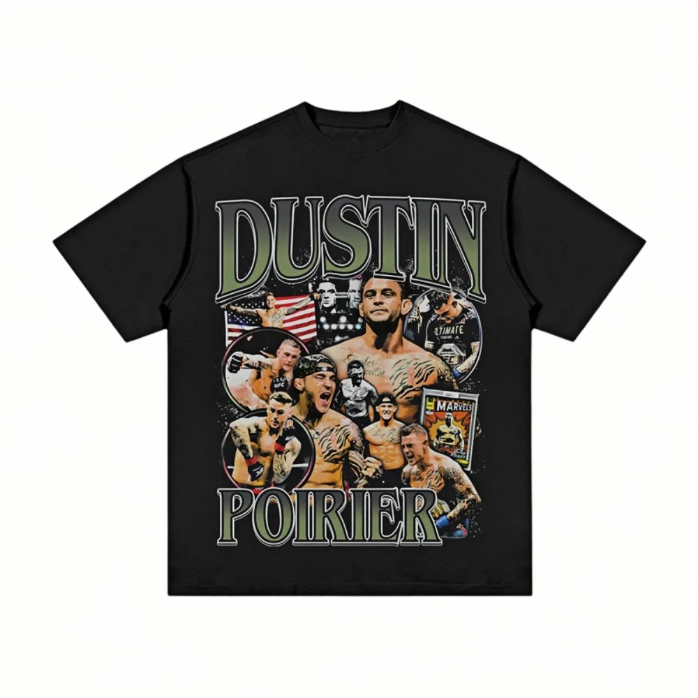 

Мужская хлопковая футболка с графическим принтом Y2K, гибкая, дышащая, оверсайз, с круглым вырезом, для бокса и повседневной носки, весна-лето 2026