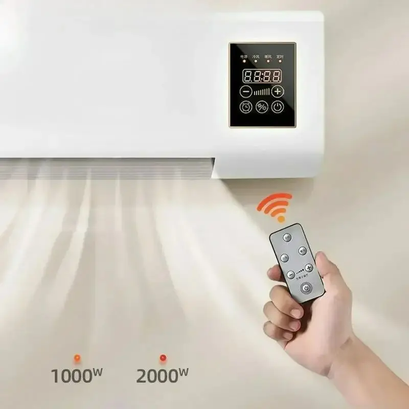 Electric Heaters High-quality Smart Ductless AC 2000W Cold Heat Portable Wall Mount Unit Remote Control RV Dormitory Apartment
