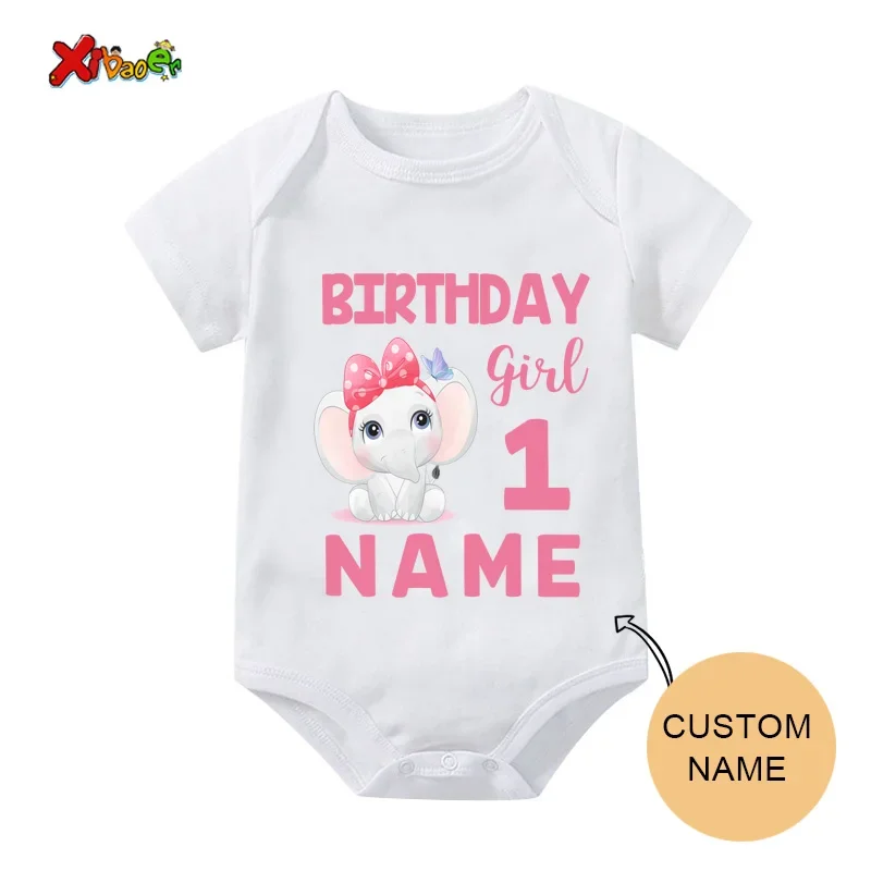 Cartoon Elephant T Shirt Family Matching Outfits 2025 Kids Party T-Shirt Family Boys Clothes Mommy and Daughter Matching Clothes