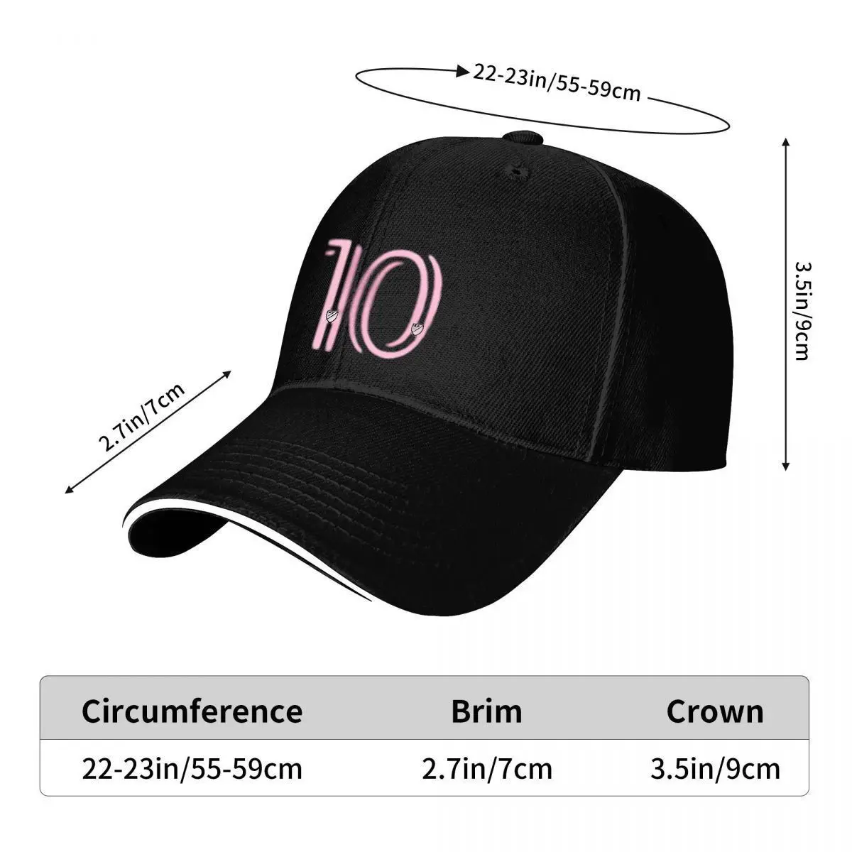 MESSI 10 Printed Soft-Peak Baseball Cap – Unisex, Breathable and Adjustable – Perfect for Soccer Fans, Sports, and Outdoor Wear