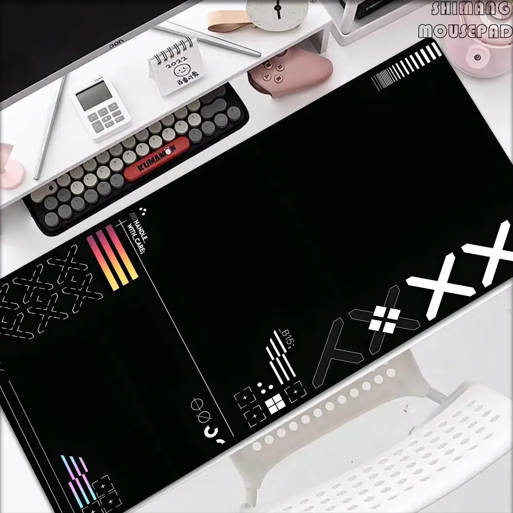 

White Mouse Pads Printstream Gaming Mousepads Large Mousepad Gamer Rubber Mat Deskpad Company Long Desk Mats XXL For Csgo